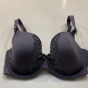 La SENZA Charcoal Lace Embellished Bra. Size 34D